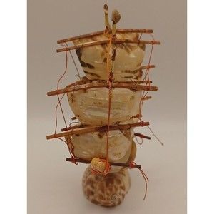 Vintage Japan Shell Art A Ship Made Out Of Shells